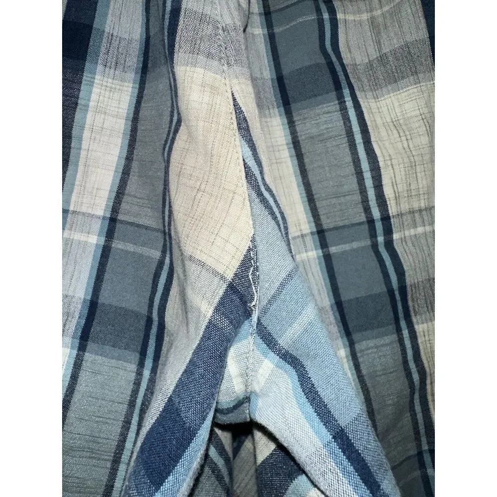 Columbia Cotton Shorts Mens Size‎ 38 Plaid Beige Blue